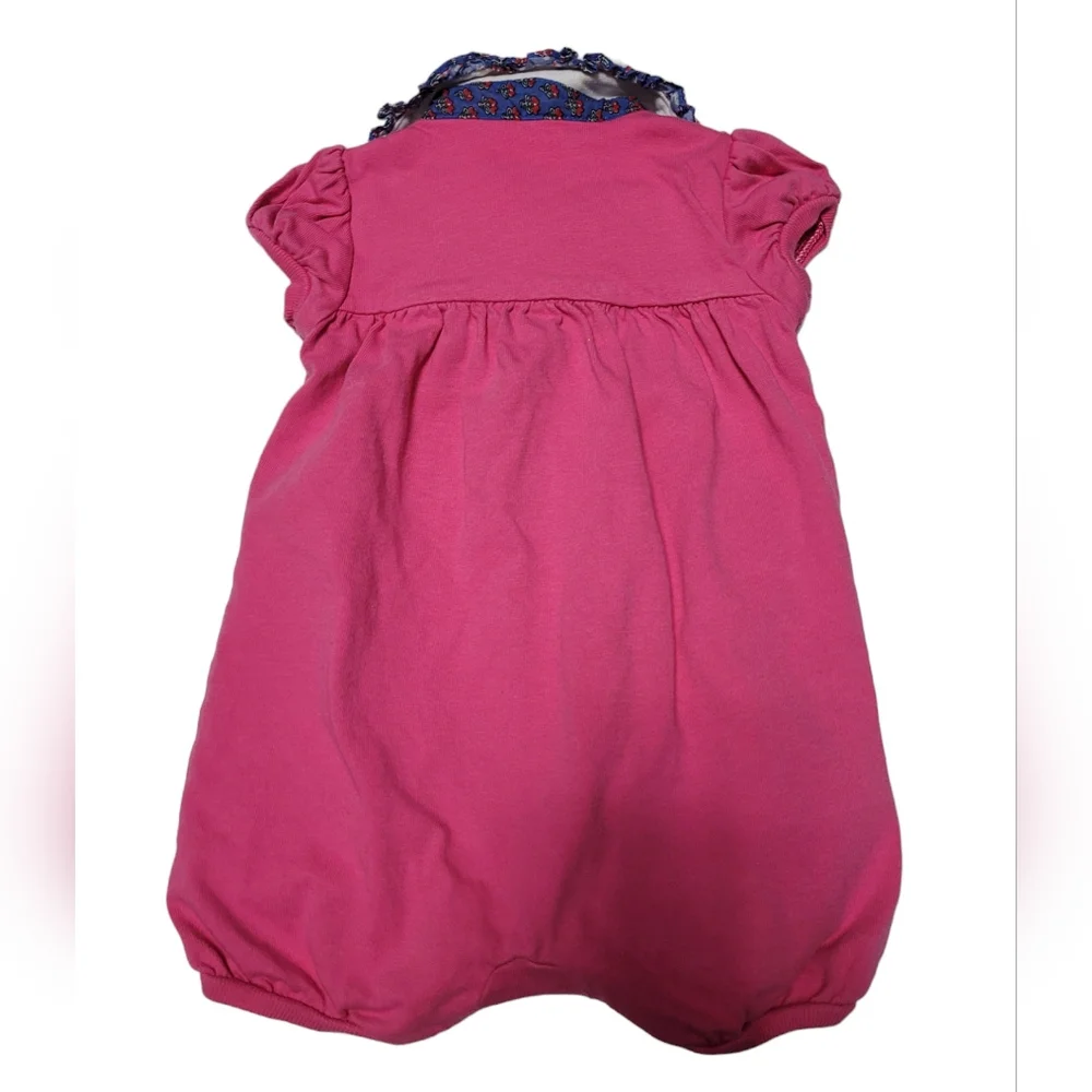 Ralph Lauren baby girl pink collared polo onesie bodysuit
